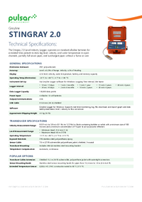 Thumbnail of document Data Sheet - Stingray 2.0 Portable Level-Velocity Logger